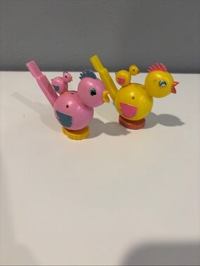 Vintage Chick plastic water whistles